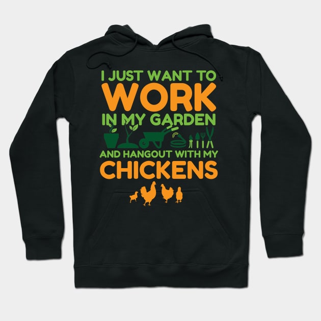 'I Just Want To Work In My Garden' Gardening Gift Hoodie by ourwackyhome